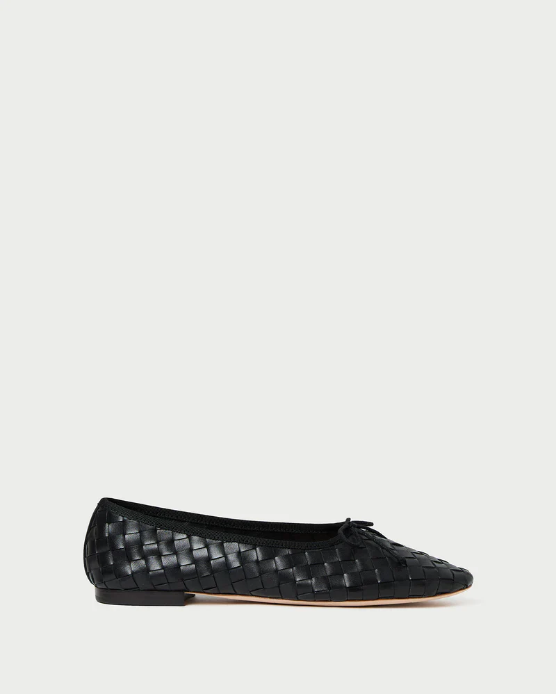 Landry Black Woven Ballet Flat - Image 3