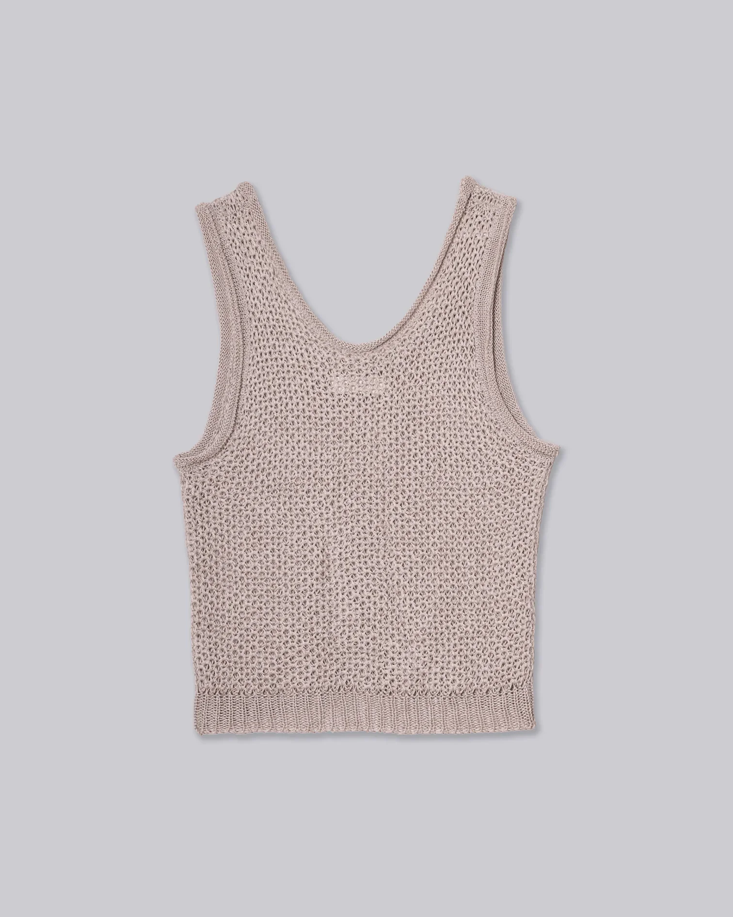 Linen Knit Tank in Sand - Image 3