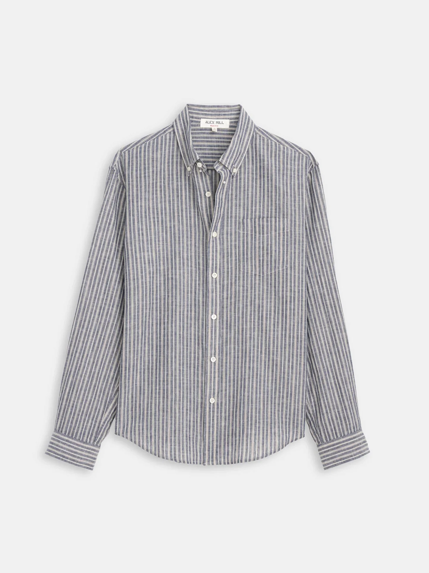 Mill Striped Shirt in Chambray - Image 3