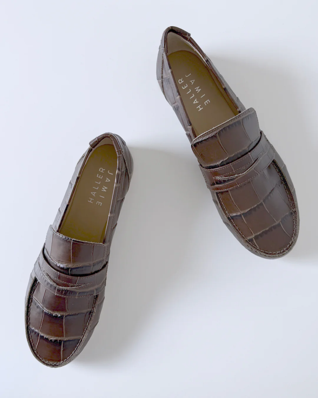 Penny Loafer in Deep Brown Croc - Image 3
